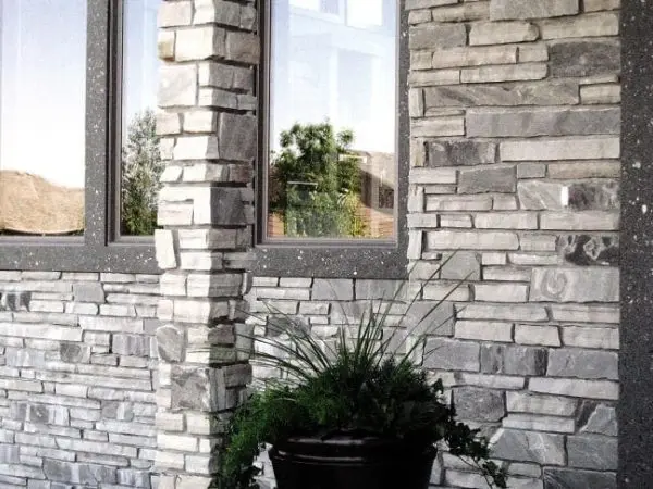 Charcoal Stone Veneer Exterior