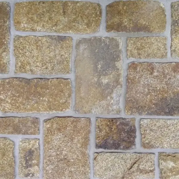 Gold Tone Real Blocky Thin Stone Veneer