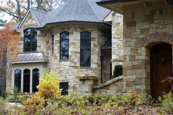 Belvedere Natural Thin Stone Veneer Exterior Home