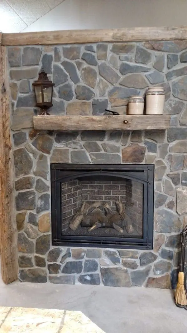 Kenai Natural Stone Veneer Fireplace