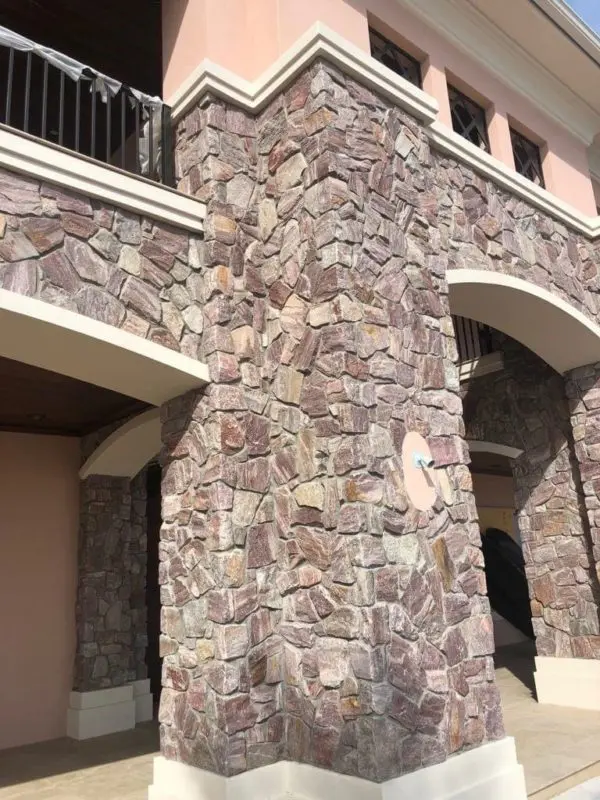 Bordeaux Natural Stone Veneer Residential Exterior