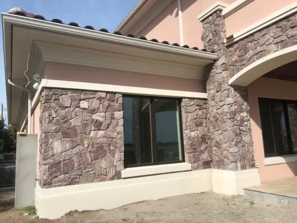 Bordeaux Natural Thin Stone Veneer Residential Exterior