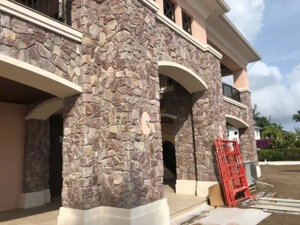 Bordeaux Thin Stone Veneer Residential Exterior