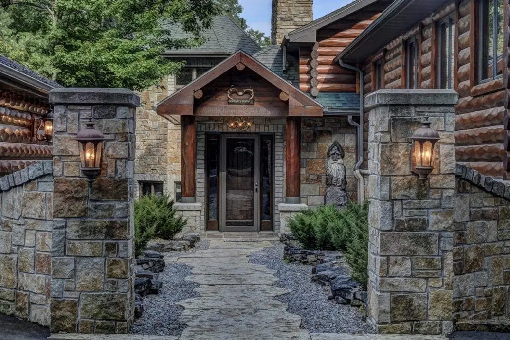 Stone Pillars and Entry to Cranberry Castle