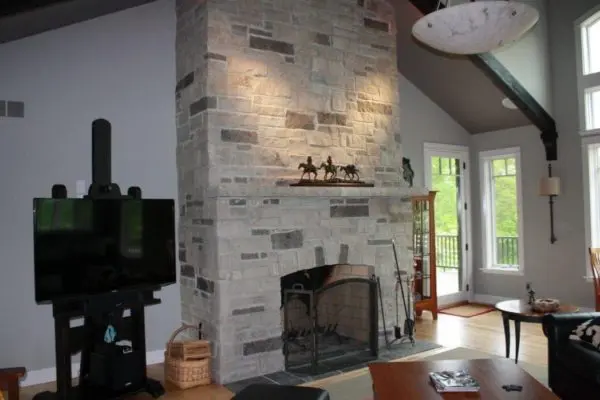 Silverado Thin Stone Veneer Interior Fireplace