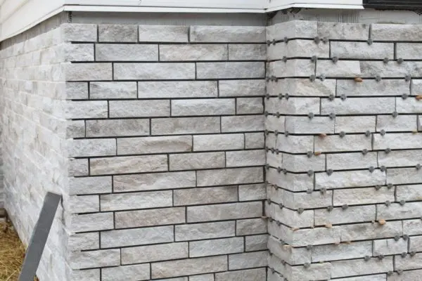 Whittier Natural Stone Veneer Awaiting Mortar