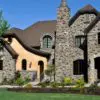 Exterior masonry featuring the Quarry Mill's Highlander real stone veneer