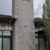 Custom Charcoal Bluff Ashlar Chimney with Tightfit Mortar Installation