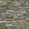 Close-Up of Smokey Gold Real Thin Stone Veneer Ledgestone Wall