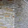 Drystacked Exterior Wall with Smokey Gold Ledgestone Thin Veneer