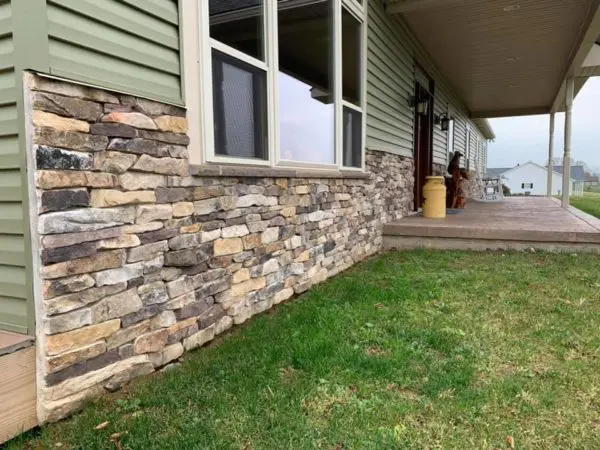 Residential Home with Preston Real Stone Veneer Wainscoting