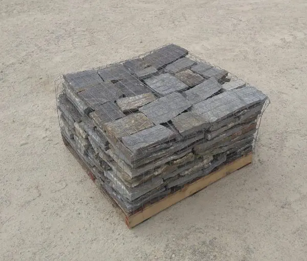 A stock pallet containing 100 square feet of natural stone veneer.