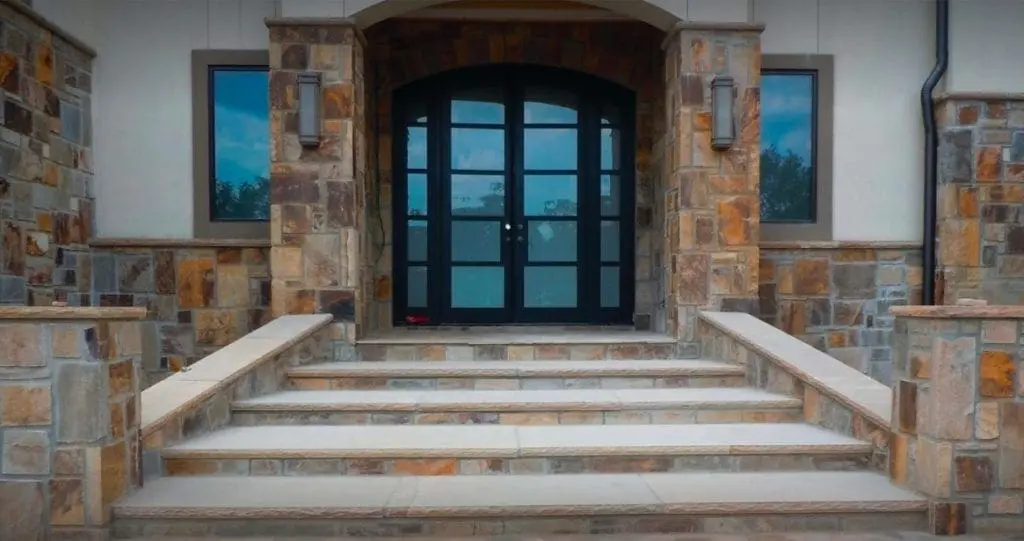 Front Entrance with Timber Creek Real Stone Veneer