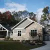 Ranch Style Home with Bismarck Real Thin Stone Veneer