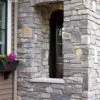 Covered Front Entrance with Cottage Grove Natural Stone Veneer