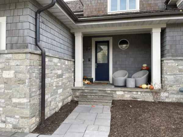 Front Entrance with Big Horn Real Stone Veneer