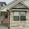 Front Entrance with Roanoke Custom Dark Natural Stone Veneer