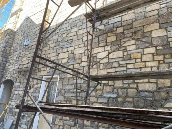 Exterior Masonry Installation of Annapurna real stone veneer