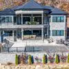 Back view of house and outdoor living with Chamberlain real stone veneer