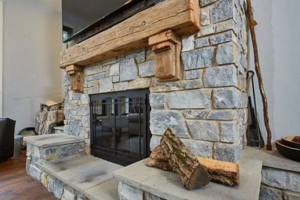 Chamberlain real thin stone veneer interior fireplace surround