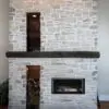 Interior Fireplace with Door County Fieldstone