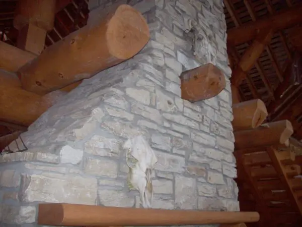 Door County Fieldstone Fireplace