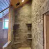 Open Shower with Glacier Ridge Natural Stone Veneer