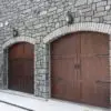 Garage with Monroe Real Thin Stone Veneer