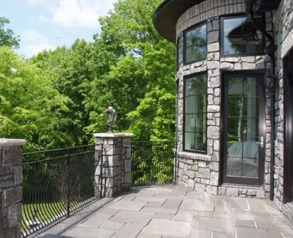 Exterior Turret with Monroe Natural Stone Veneer