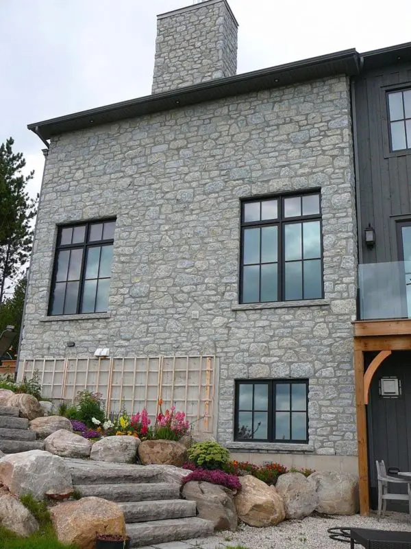 Home Exterior with Nottingham Real Stone Veneer