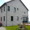 Home Exterior with Nottingham Natural Stone Veneer