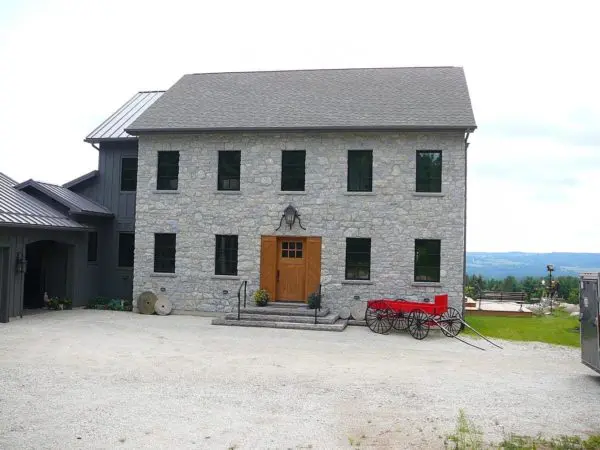 Home Exterior with Nottingham Real Stone Veneer