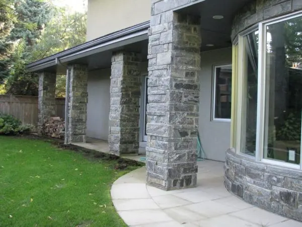 Exterior Pillars with Pembroke Real Stone Veneer