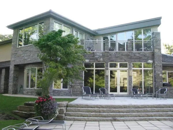 Home Exterior with Pembroke Real Stone Veneer