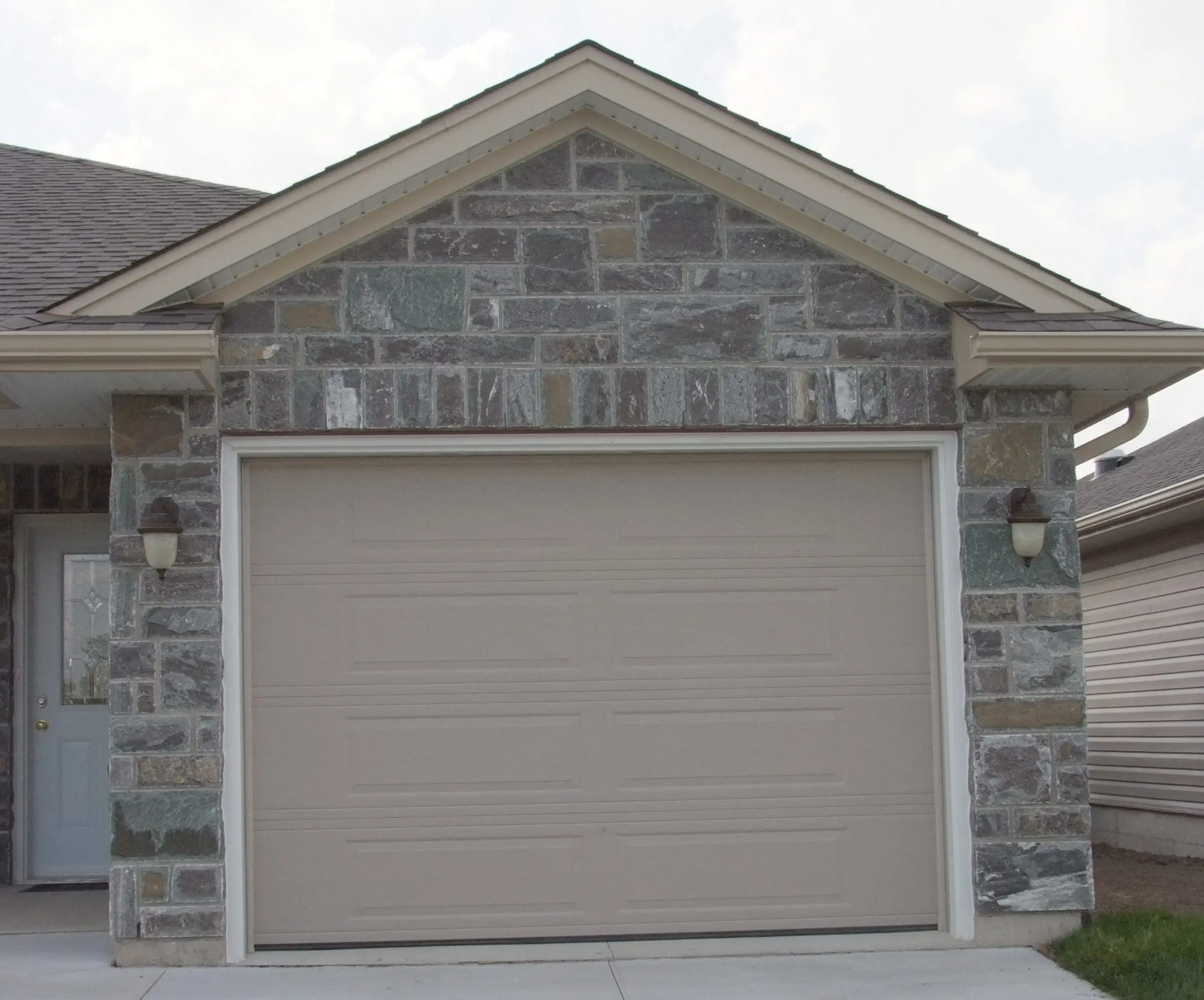 Garage with Stockholm Natural Stone Veneer
