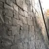 Drystack wall with Midnight Shimmer natural stone veneer