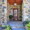 Newport and Bonavista Natural Stone Veneer Custom Blend Front Entrance