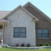 Exterior accent wall with Promenade natural thin stone veneer