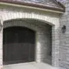 Garage with Promenade natural thin stone veneer