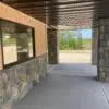 Commercial exterior porch with Salem natural stone veneer