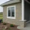 Exterior accent wall with Vineyard and Baltic Hills real stone veneer