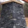 Ebony Ridge and Quincy Real Stone Veneer Custom Blend Drystack Pillar