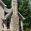 Lowell Natural Thin Stone Veneer Chimney