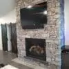 Moonlight Natural Stone Veneer Interior Gas Fireplace