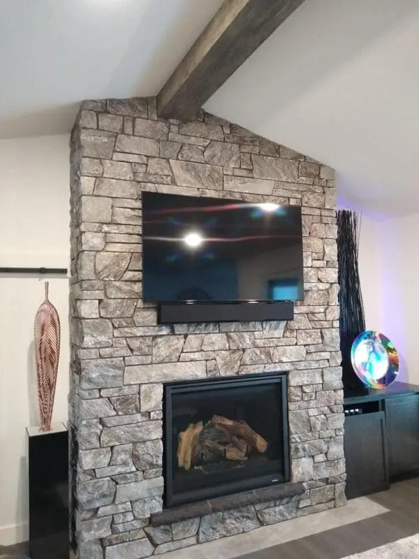 Moonlight Real Stone Veneer Interior Fireplace