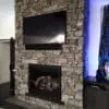 Moonlight Real Thin Stone Veneer Interior Fireplace Surround