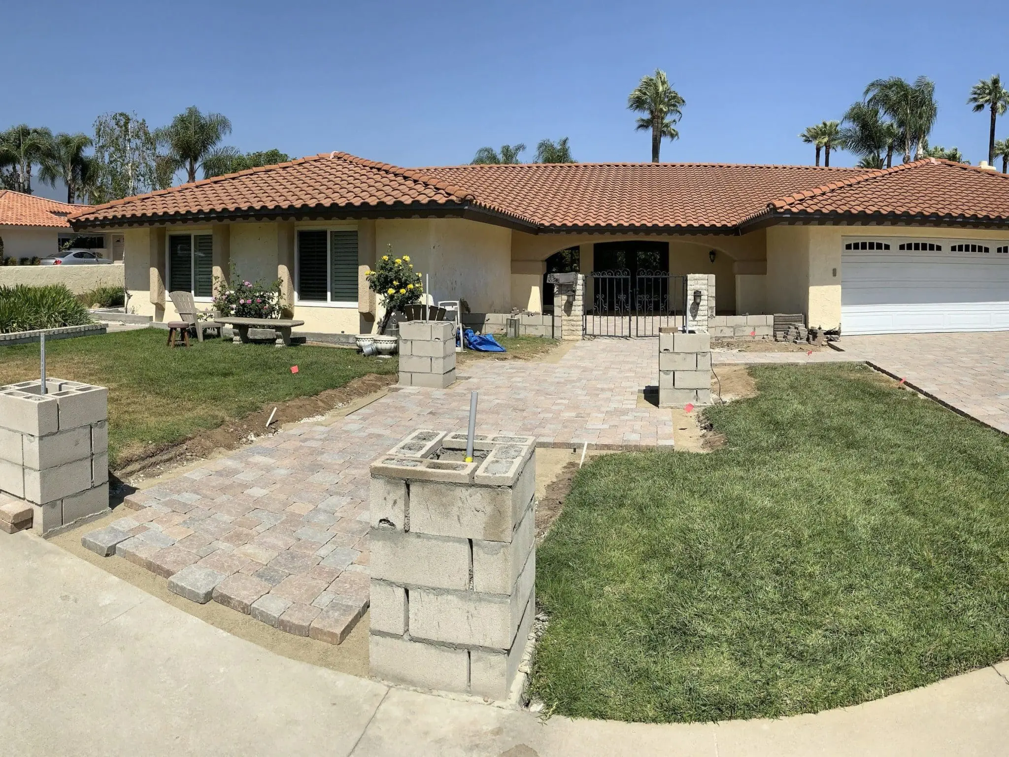 Preparing Pillars Natural Thin Stone Veneer Installation