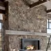 Eagle River Natural Stone Veneer Fireplace