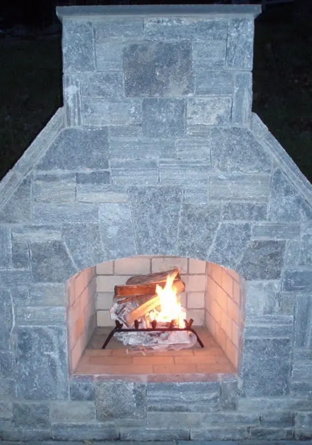 Ellsworth Real Stone Veneer Fireplace