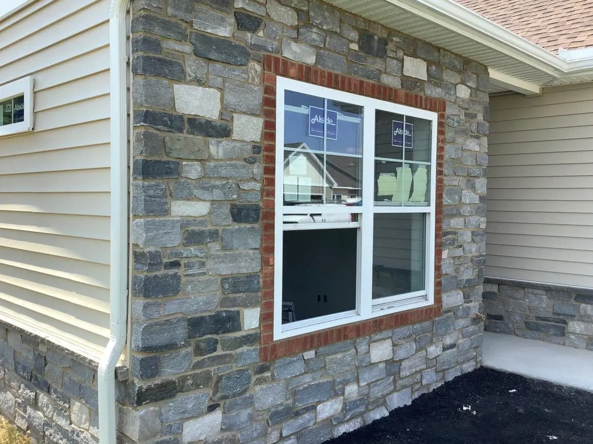 Freeport Real Stone Veneer Exterior Accent Wall